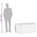 vidaXL Boîte de rangement de jardin Anthracite 116x44x55 cm