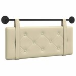 vidaXL Tête de lit suspendue Crème Simili cuir