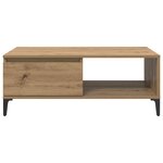 vidaXL Table basse chêne artisanal 90 x 60 x 35 cm Bois d'ingénierie