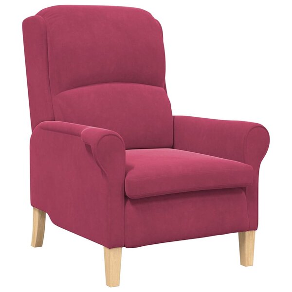 vidaXL fauteuil Rouge bordeaux 76 x 94 x 102 cm Velours