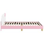 vidaXL Cadre de lit pour enfants avec tête de lit Rose 90 x 200 cm PU
