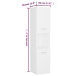 vidaXL Ensemble de meubles de salle de bain Blanc Bois d'ingénierie