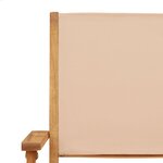 vidaXL Ensemble de bistro 3 Pièces beige tissu et bois massif