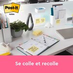 Bloc 100 Notes Adhésives Repositionnables 102 x 76 mm Jaune pastel POST-IT