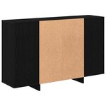 vidaXL Buffet Chêne noir 120 x 30 x 75 cm Bois d'ingénierie