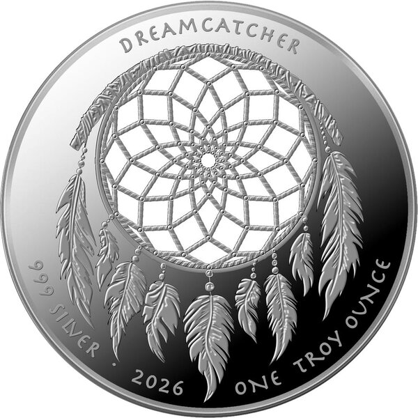 Pièce de monnaie en Argent 1 Dollar g 31.1 (1 oz) Millésime 2026 Native American Silver Dollars DREAMCATCHER