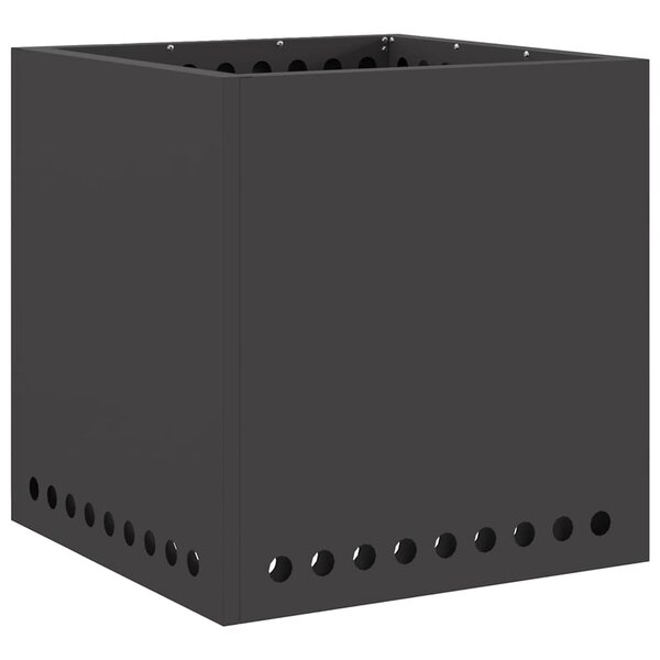 vidaXL Bol de feu sans fumée Noir 48 x 48 x 50 cm Acier patiné