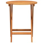 vidaXL Table de jardin pliante ronde Ø60x72 cm en bois d'acacia massif