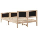 vidaXL Cadre de lit avec tête de lit marron et gris foncé 120 x 190 cm