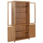 vidaXL Bibliothèque avec 4 portes 90x35x200 cm Bois de chêne et verre
