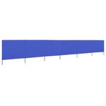 vidaXL Paravent 6 panneaux Tissu 800 x 80 cm Bleu azuré