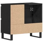 vidaXL Meuble Sous Lavabo Chêne noir 65 x 33 x 60 cm Bois d'ingénierie