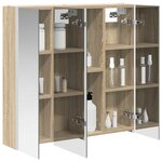 vidaXL Armoire Miroir de Salle de Bain Chêne Sonoma
