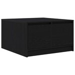 vidaXL Table basse avec tiroirs chêne noir 70 5x70x40 cm