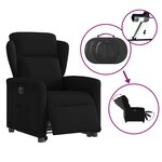 vidaXL Fauteuil inclinable électrique noir tissu