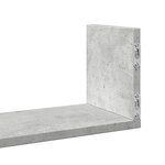 vidaXL Étagères murales 3 Pièces gris béton 58x18x18 cm bois d'ingénierie