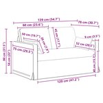vidaXL Canapé Gris foncé 139 x 78 x 80 cm tissu