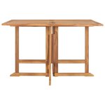 vidaXL Table à dîner pliable de jardin 120x120x75 cm Teck solide