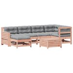 vidaXL Salon de jardin 7 Pièces avec coussins bois massif douglas