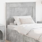 vidaXL Tête de lit avec tête de lit Gris béton 75 cm Bois d'ingénierie
