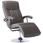 vidaXL Fauteuil TV gris similicuir