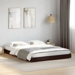 vidaXL Cadre de lit sans matelas noir 150x200 cm