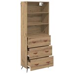 vidaXL Haut Armoire avec tiroir Chêne artisanal 69 5 x 34 x 180 cm