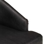 vidaXL Chaises à manger lot de 6 noir cuir de chèvre véritable