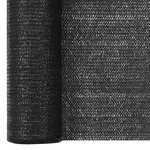 vidaXL Filet brise-vue Noir 1 5x10 m PEHD 75 g/m²