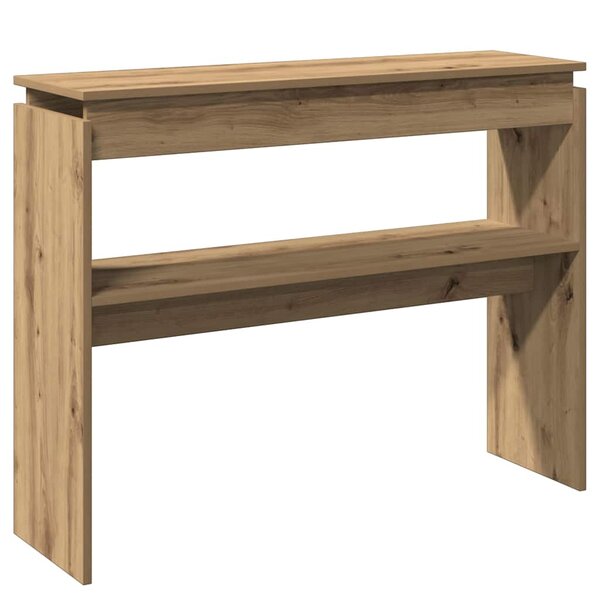 vidaXL Table console chêne artisanal 102x30x80 cm bois d'ingénierie