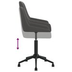 Vidaxl chaise pivotante de salle à manger gris foncé velours