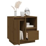 vidaXL Tables de chevet 2Pièces Marron miel 50x34x50cm Bois de pin massif
