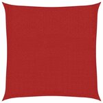 vidaXL Voile d'ombrage 160 g/m² Rouge 3x3 m PEHD