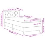 Lit Box Spring avec Matelas vert foncé 80x200 cm Velours