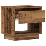 Table de chevet vidaXL en vieux bois 45x34x44 cm en bois reconstitué