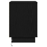 vidaXL Cabinet de chevet avec Noir 39 x 34.5 x 50 cm Bois d'ingénierie