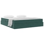 vidaXL Lit avec rangement et matelas Vert foncé 160 x 200 cm Velours