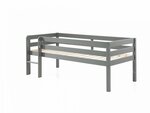 lit mi-hauteur gris + 3 tiroirs de rangement et tablette pende