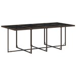 vidaXL Ensemble à manger de jardin et coussins 9 Pièces marron poly rotin