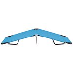 vidaXL Chaise longue pliable acier bleu turquoise