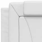 vidaXL Lit avec matelas blanc 90x200 cm similicuir