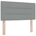 vidaXL Lit boxspring avec matelas avec matelas Gris clair 90 x 190 cm