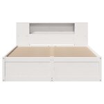 vidaXL Cadre de lit sans matelas blanc 135x190 cm bois de pin massif