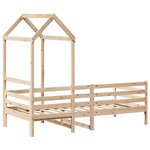 vidaXL Lit de jour avec toit sans matelas 90x190 cm bois massif