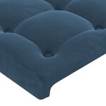 vidaXL Tête de lit à LED Bleu foncé 147x16x118/128 cm Velours