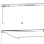 vidaXL Cadre de auvent manuel Réglable Blanc 5 × 3 5 m Acier