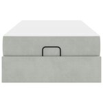 vidaXL Cadre de lit avec matelas avec matelas 2 Pièces Gris clair Velours