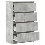 vidaXL Buffet Gris béton 60x35x98 5 cm Bois d'ingénierie