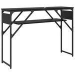 vidaXL TableConsole Chêne noir 105x30x75cm Bois d'ingénierie