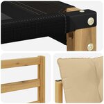 vidaXL Ensemble de canapés d'extérieur 4 pc Blanc et Beige